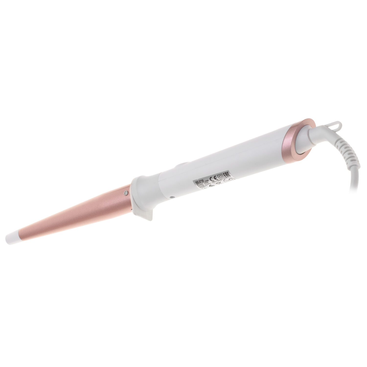 Adler Conical curling iron | AD 2119 | Barrel diameter 12-25 mm | Temperature (min) 120 °C | Temperature (max) 200 °C | Number of heating levels 5 | 45 W | White/Pink - Image 5