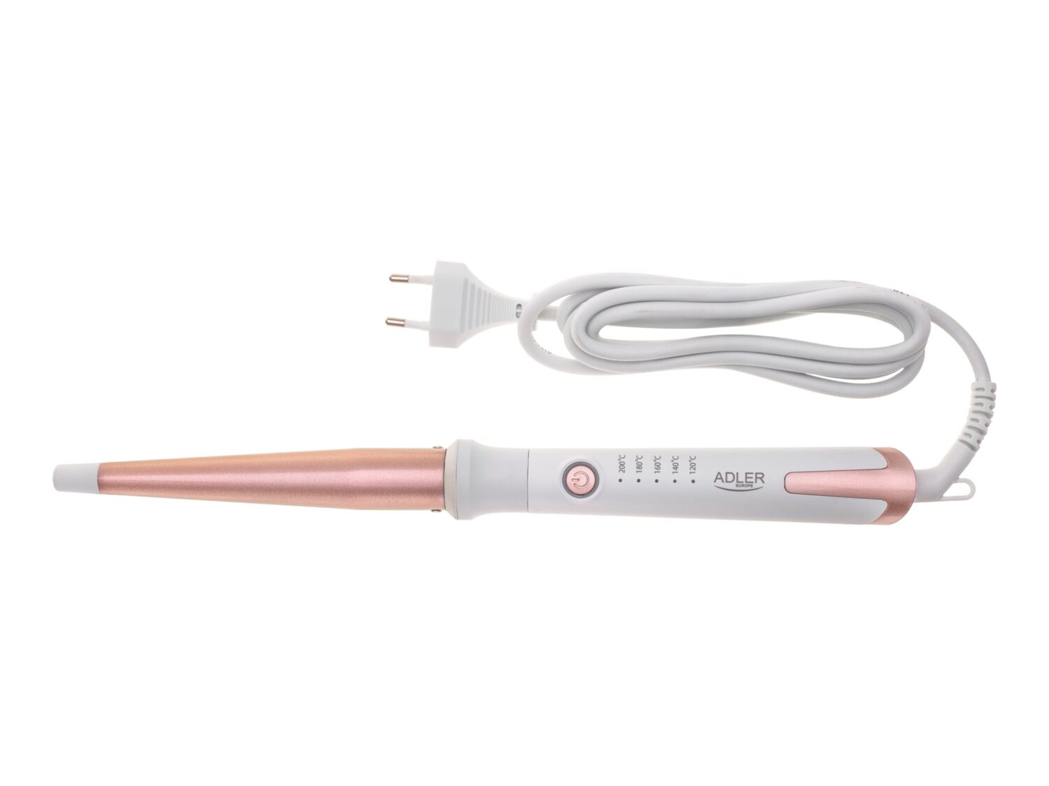 Adler Conical curling iron | AD 2119 | Barrel diameter 12-25 mm | Temperature (min) 120 °C | Temperature (max) 200 °C | Number of heating levels 5 | 45 W | White/Pink - Image 12