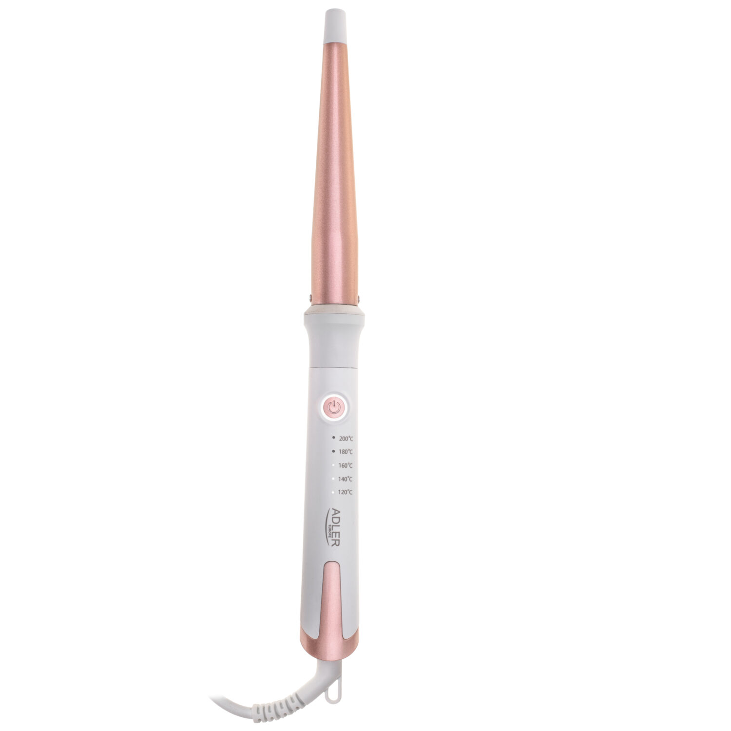Adler Conical curling iron | AD 2119 | Barrel diameter 12-25 mm | Temperature (min) 120 °C | Temperature (max) 200 °C | Number of heating levels 5 | 45 W | White/Pink - Image 4