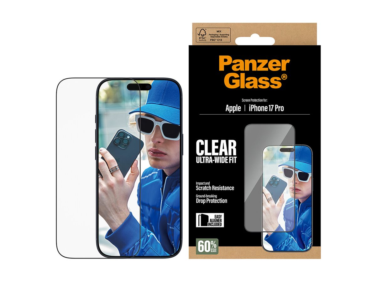 PanzerGlass Screen protector | Apple | iPhone 17 Pro | Glass | Transparent | Ultra-Wide Fit w. EasyAligner - Image 10