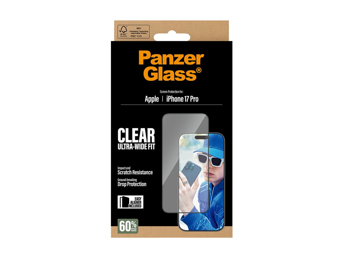 PanzerGlass Screen protector | Apple | iPhone 17 Pro | Glass | Transparent | Ultra-Wide Fit w. EasyAligner - Image 9