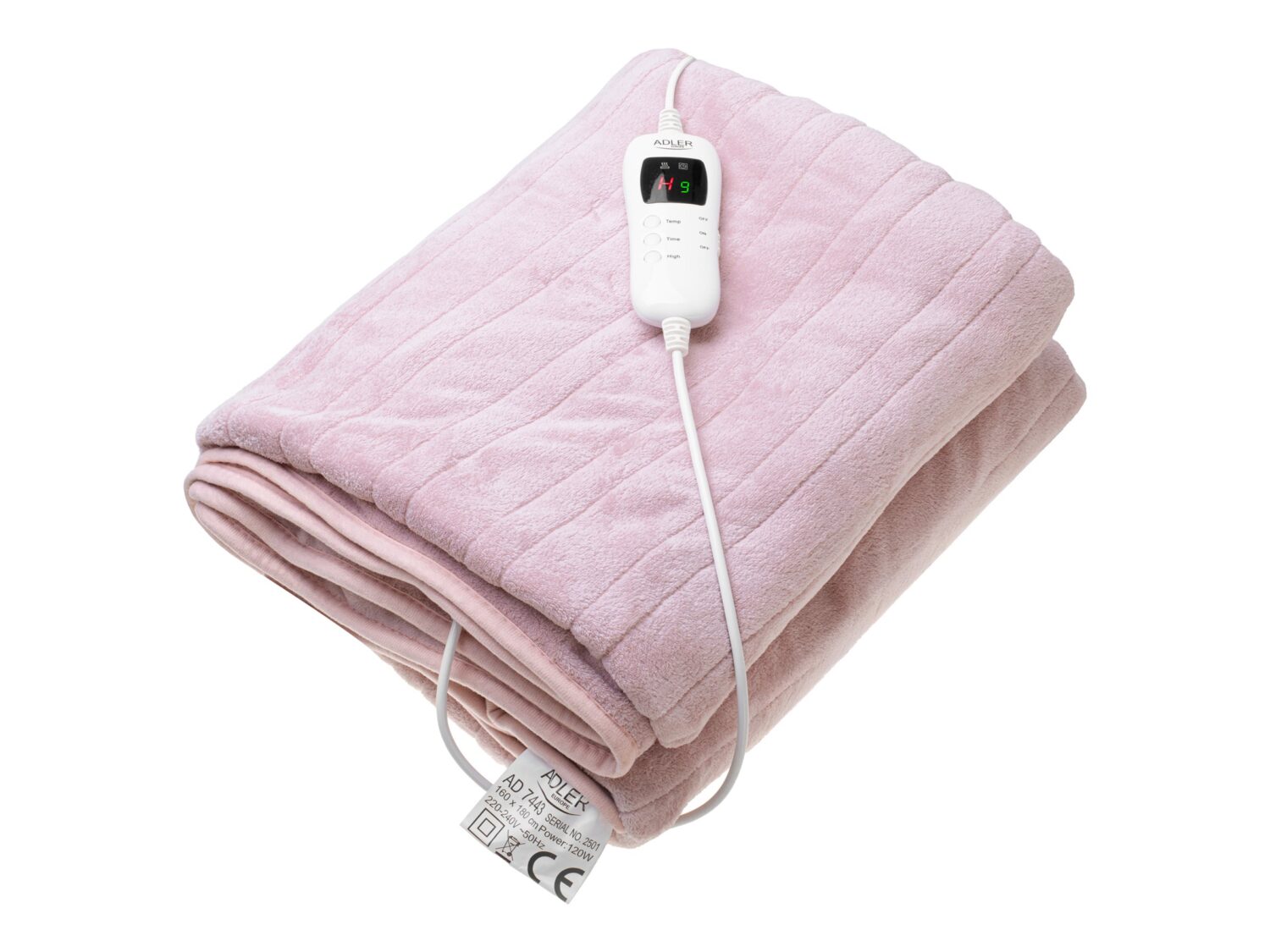 Adler | Electric heating throw-blanket, 160 x 180 cm | AD 7443 | Number of heating levels 7 | Number of persons 1 | Remote control | Super soft double-faced coral fleece | 110-120 W - Image 6