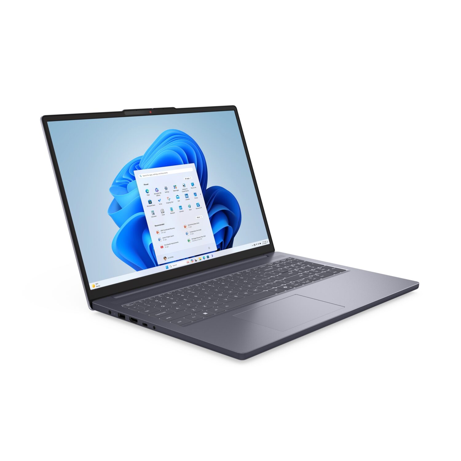 Lenovo IdeaPad Slim 3 16ARP10 | Luna Grey | 16 " | IPS | WUXGA | 1920 x 1200 pixels | Anti-glare | AMD Ryzen 5 | 7535HS | 16 GB | Soldered DDR5 | Solid-state drive capacity 512 GB | AMD Radeon 660M Graphics | Windows 11 Home | 802.11ax | Bluetooth version 5.3 | Keyboard language Nordic | Keyboard backlit | Warranty 24 month(s) | Battery warranty 12 month(s) - Image 8