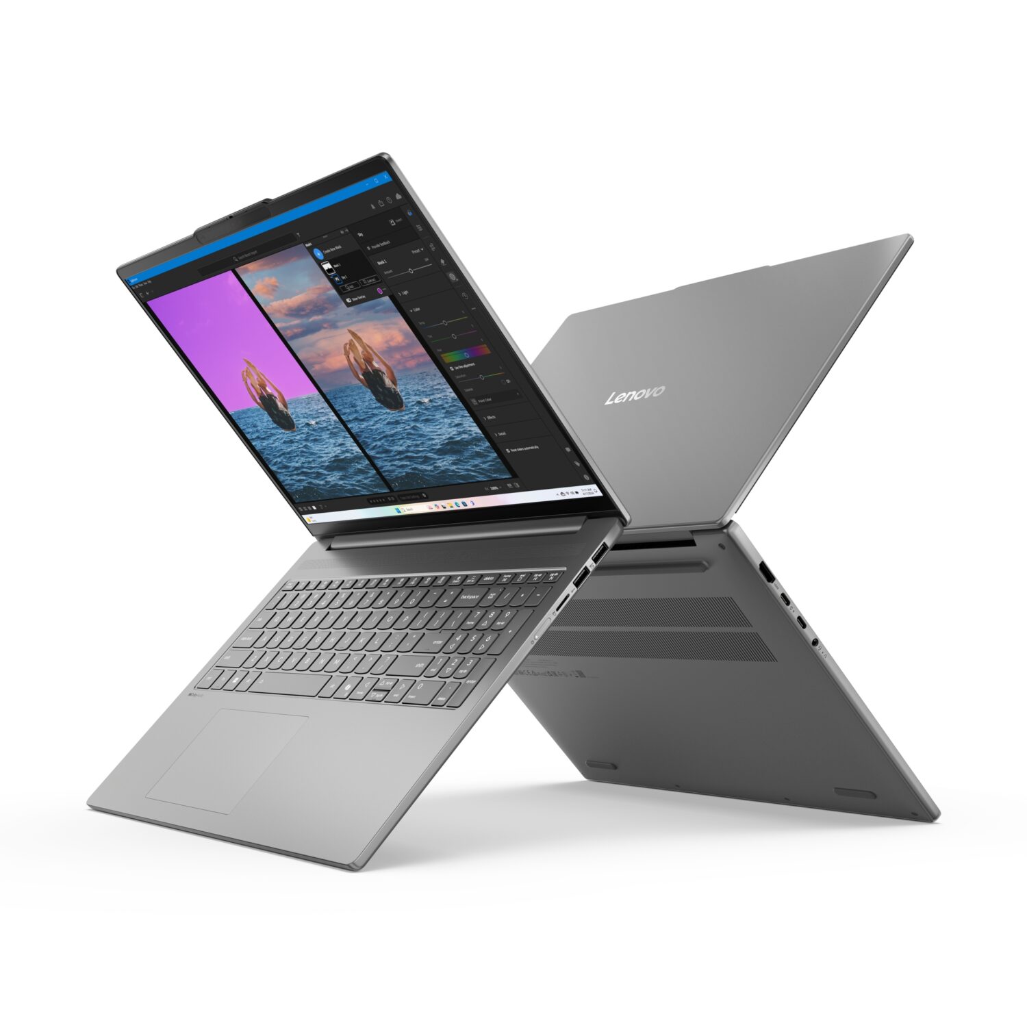 Lenovo IdeaPad Slim 5 16AKP10 | Luna Grey | 16 " | IPS | WUXGA | 1920 x 1200 pixels | Anti-glare | AMD Ryzen AI 7 | 350 | 32 (2x16GB) GB | SO-DIMM DDR5 | Solid-state drive capacity 1000 GB | AMD Radeon 860M Graphics | Windows 11 Home | 802.11be | Bluetooth version 5.4 | Keyboard language Nordic | Keyboard backlit | Warranty 24 month(s) | Battery warranty 12 month(s) - Image 4