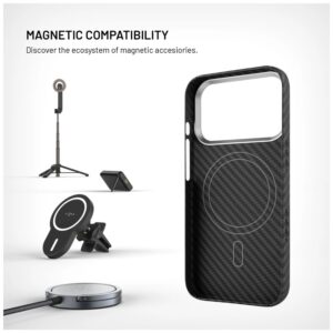 Fixed MagVelar | Back cover | Apple | iPhone 17 Pro | Aramid | Black | MagSafe Support