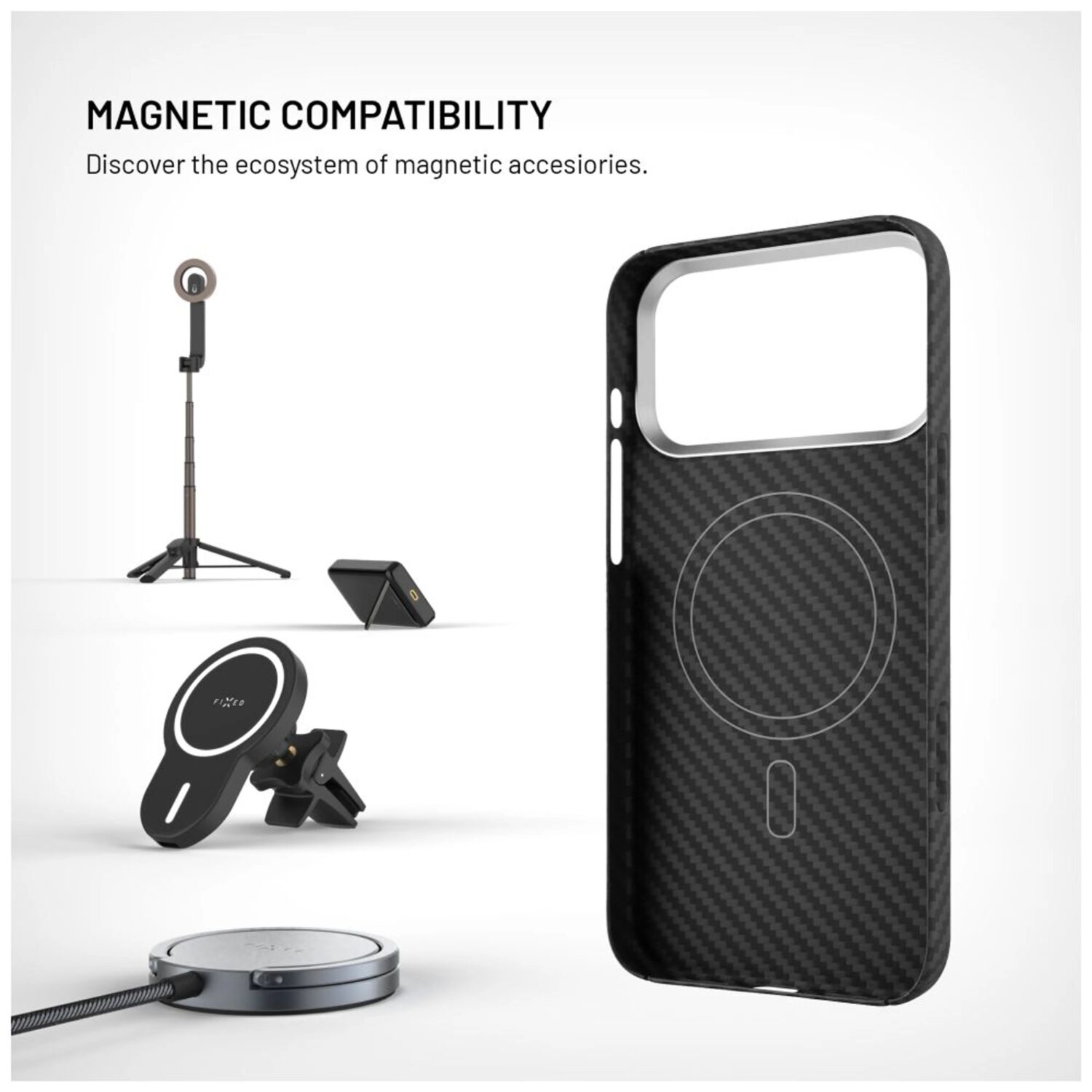 Fixed MagVelar | Back cover | Apple | iPhone 17 Pro Max | Aramid fibers | Black - Image 3