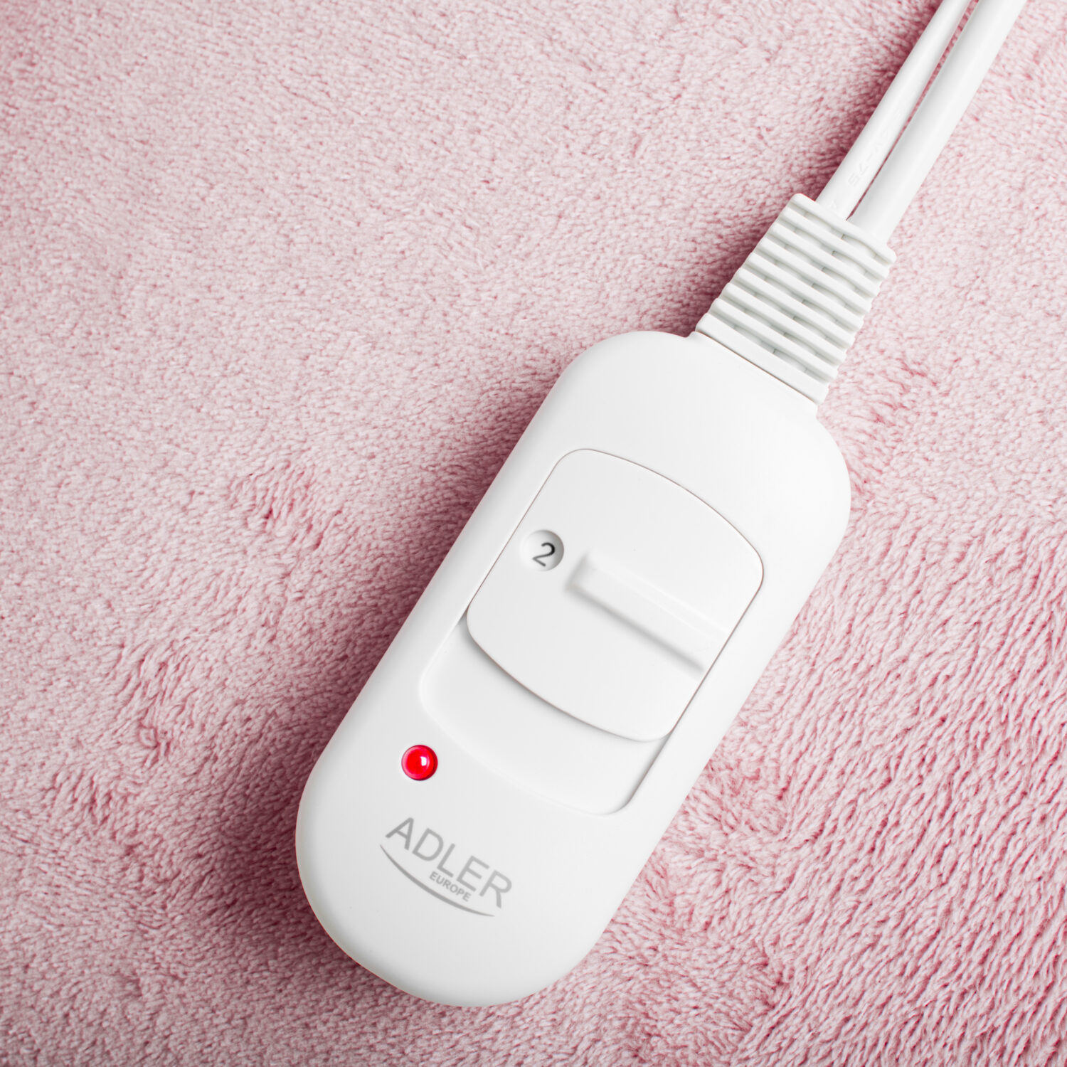 Adler Super Soft Electric Heating Pad | AD 7444 | Number of heating levels 2 | Number of persons 1 | Washable | Remote control | 80 W | Pink - Image 6