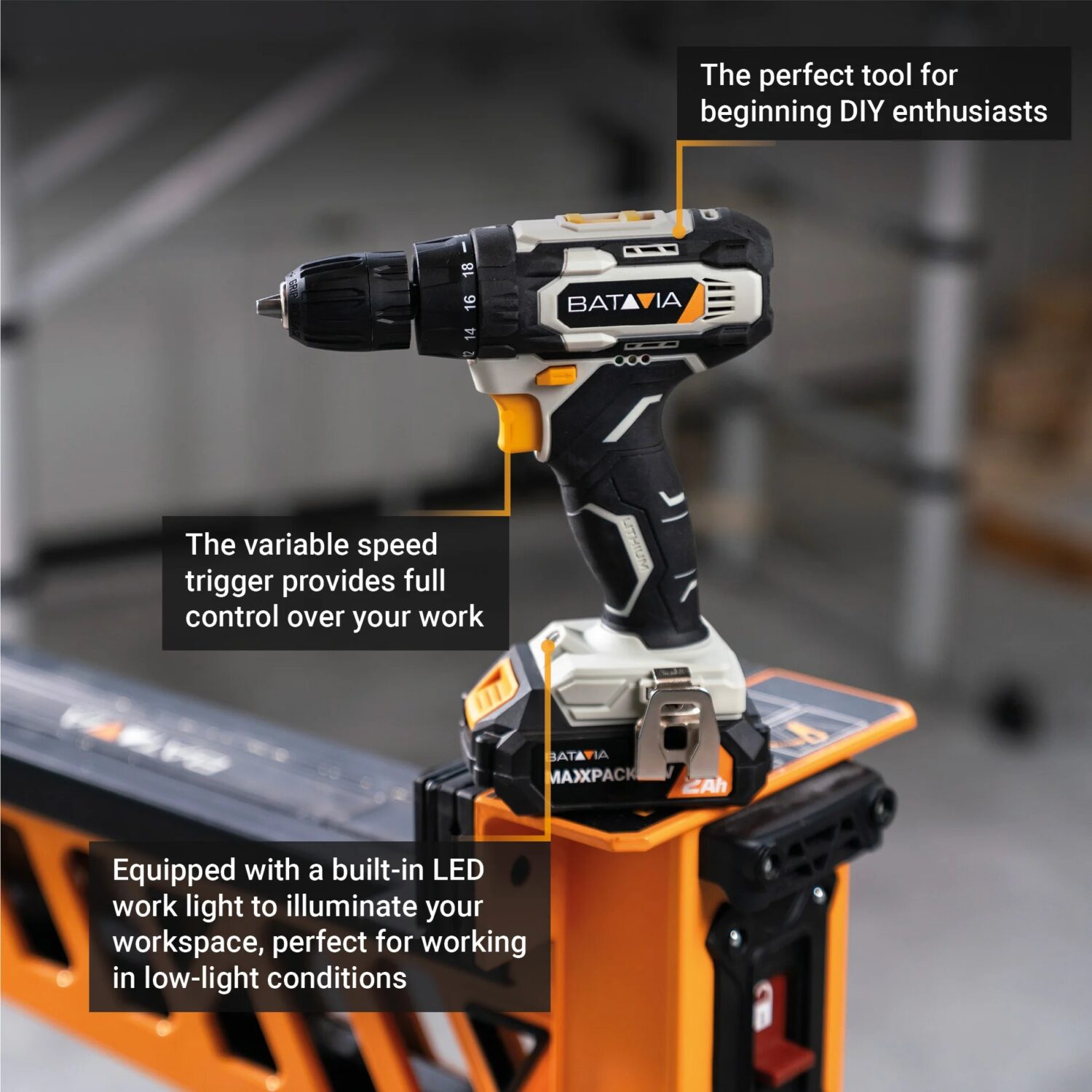 Batavia B.V. 18V Drill Driver - Without Battery and Charger in BMC - Image 4