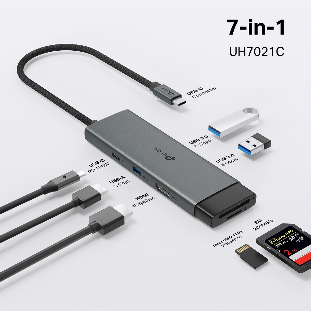 TP-LINK USB Type-C 7-in-1 Hub | UH7021C - Image 11