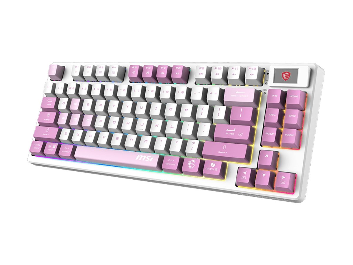 MSI FORGE GK600 TKL WIRELESS VIOLET | Gaming keyboard | Wireless | US | 2.4 GHz Wireless, Bluetooth, USB 2.0 | Mechanical Linear - Image 2