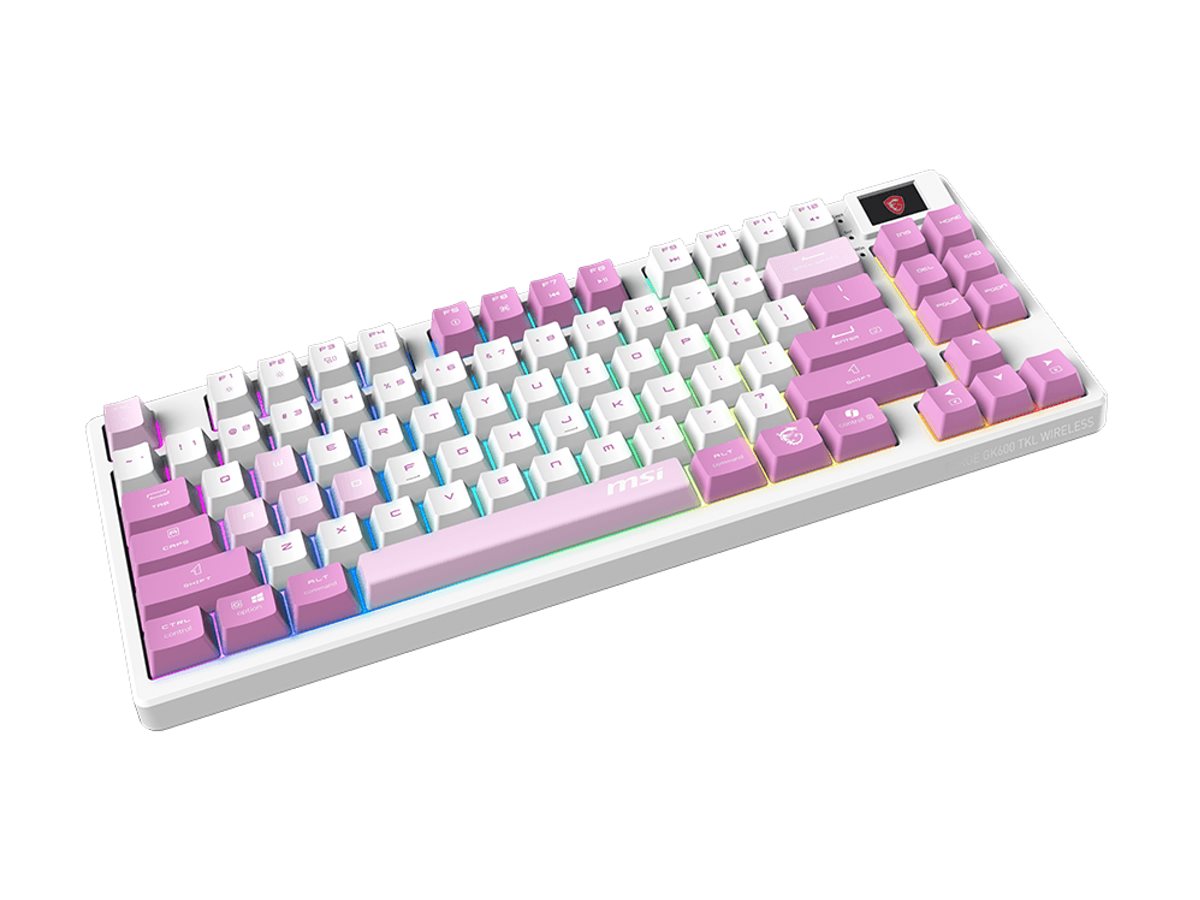 MSI FORGE GK600 TKL WIRELESS VIOLET | Gaming keyboard | Wireless | US | 2.4 GHz Wireless, Bluetooth, USB 2.0 | Mechanical Linear - Image 6