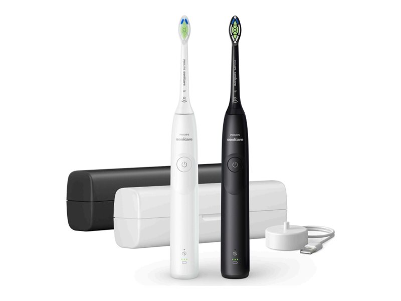 Philips Electric Toothbrush, Duo pack | HX7109/01 Sonicare Series 5300 | Rechargeable | For adults | Number of brush heads included 2 | Number of teeth brushing modes 1 | White/Black - Image 5