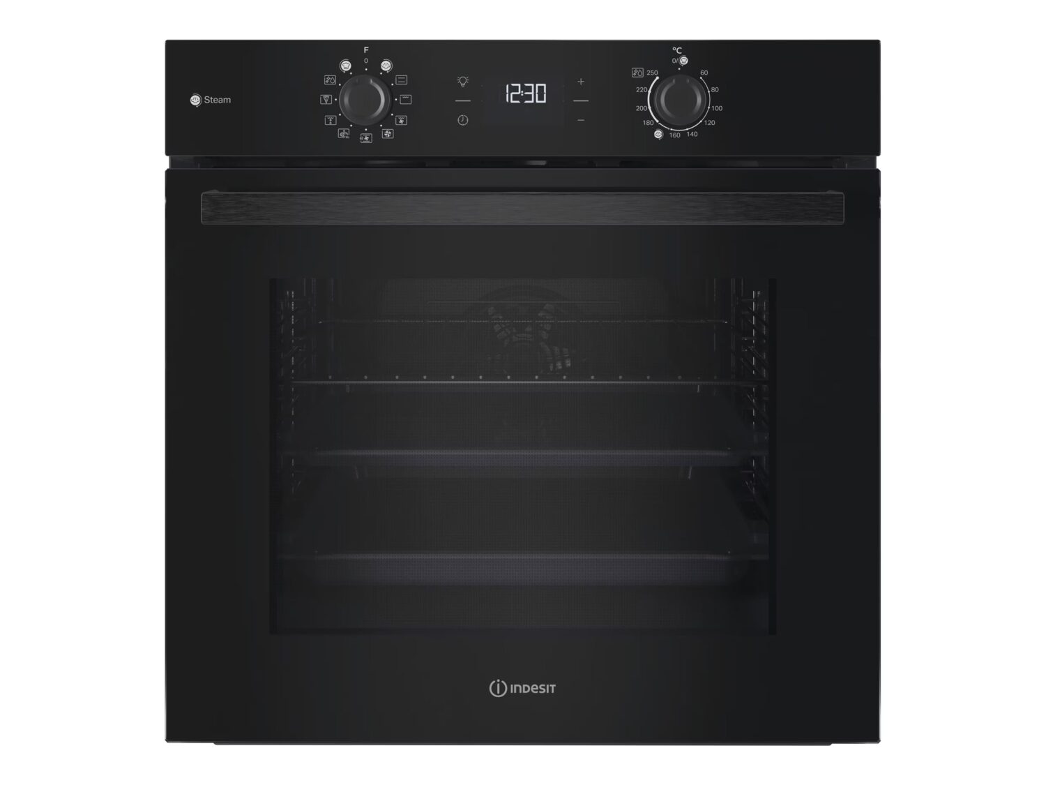 INDESIT Oven | IO K58HS B | 71 L | Electric | Hydrolytic | Electronic | Height 59.5 cm | Width 59.5 cm | Black