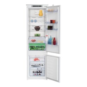 BEKO Refrigerator | BCNA306E42SN | Energy efficiency class E | Built-in | Combi | Height 193.5 cm | No Frost system | Fridge net capacity 215 L | Freezer net capacity 69 L | Display | 37 dB | White