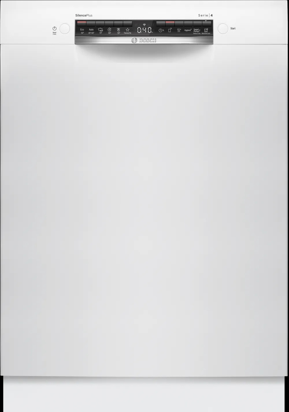 Bosch Dishwasher | SMU4HMW02S | Built-in | Width 60 cm | Number of place settings 14 | Number of programs 6 | Energy efficiency class D | Display | AquaStop function | White