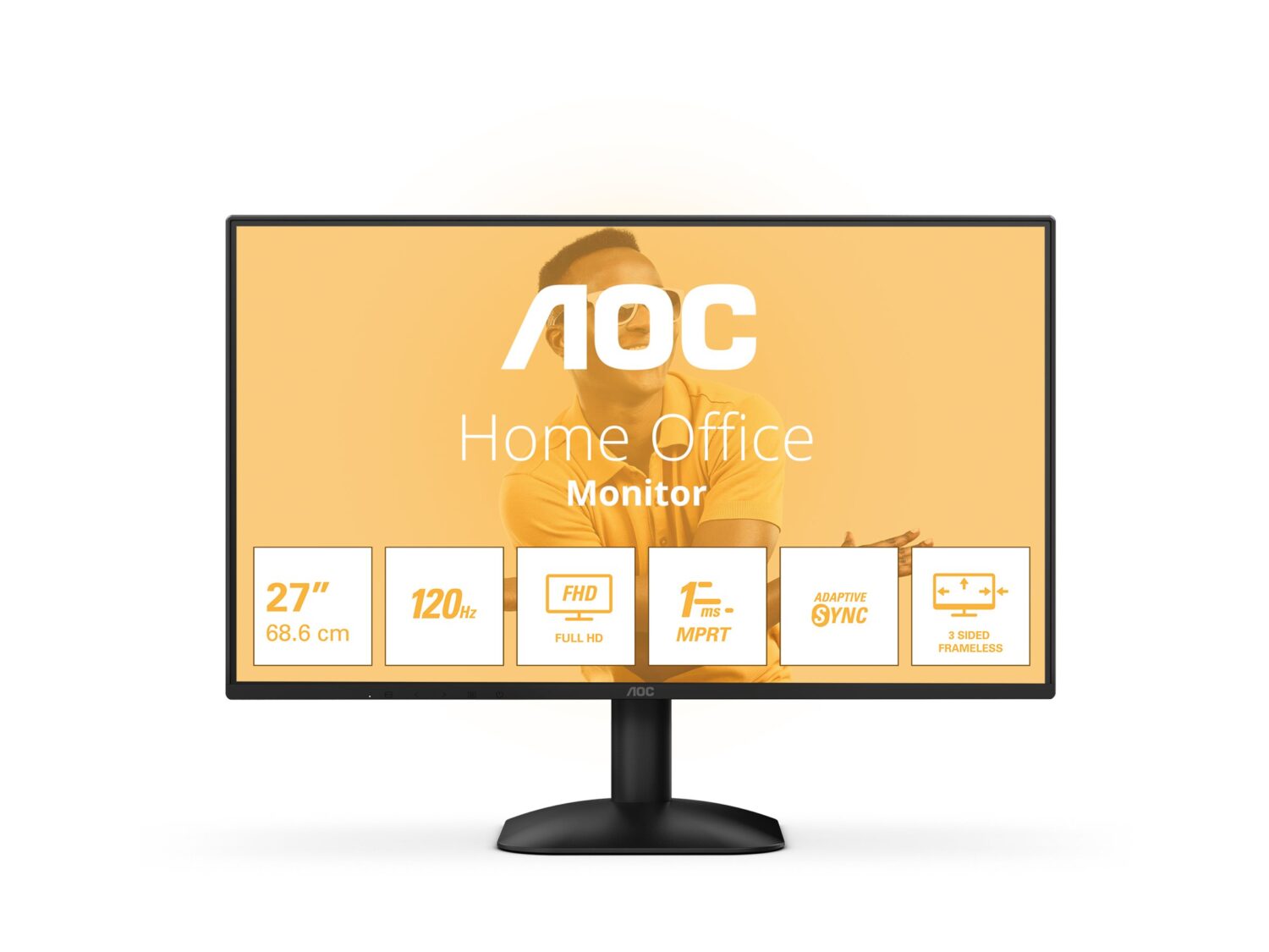 AOC | 27B31H | 27 " | IPS | FHD | 16:9 | 120 Hz | 1 ms | 1920 x 1080 pixels | 300 cd/m² | HDMI ports quantity 1 | Black - Image 8