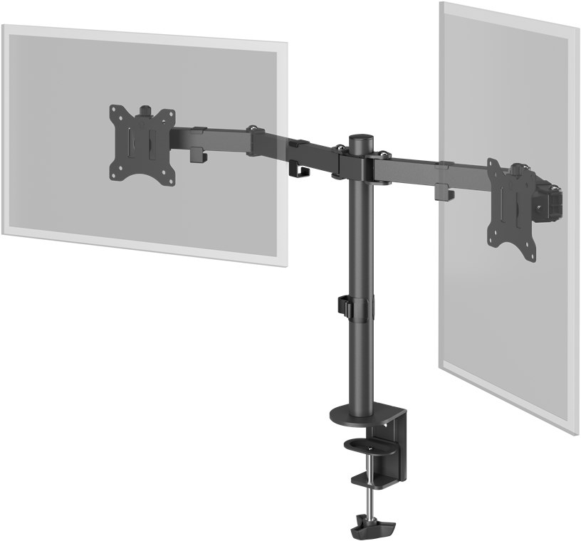 Goobay Dual Monitor Mount Flex | Swivel, Tilt, Rotation | 17-32 " | Maximum weight (capacity) 8 kg | Black - Image 4