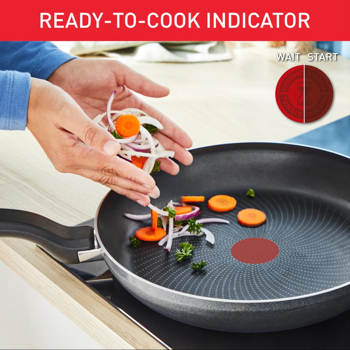 TEFAL Pan | H0560442 | Frying | Diameter 24 cm | Suitable for induction hob | Fixed handle | Black - Image 3