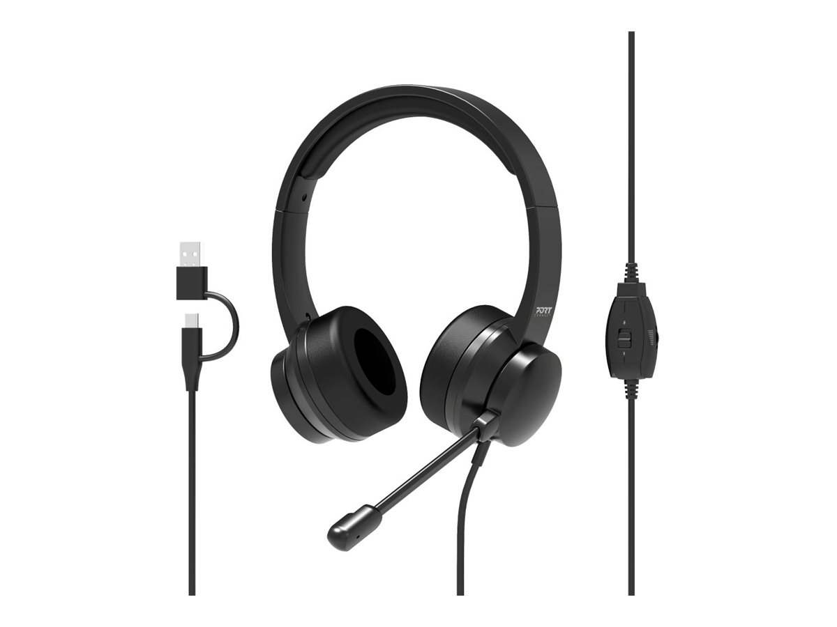 PORT CONNECT Stereo Headset Wired USB Comfort | PORT CONNECT