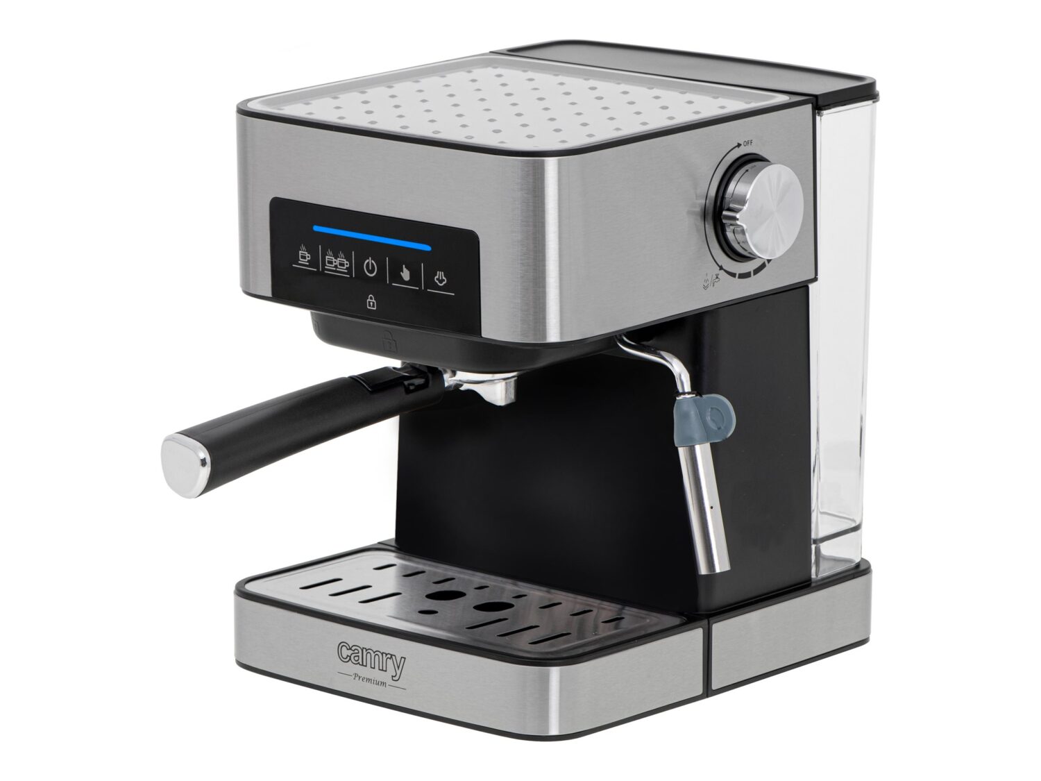 Camry | Espresso and Cappuccino Coffee Machine | CR 4410 | Pump pressure 15 bar | Built-in milk frother | Semi-automatic | 850 W | Black/Stainless steel - Image 9
