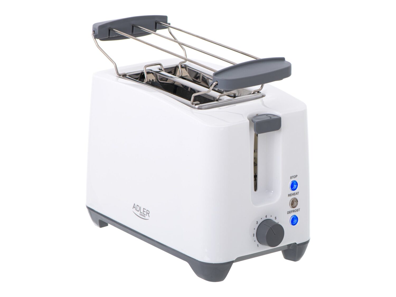 Adler | Toaster | AD 3216 | Power 750 W | Number of slots 2 | Housing material Plastic | White - Image 6