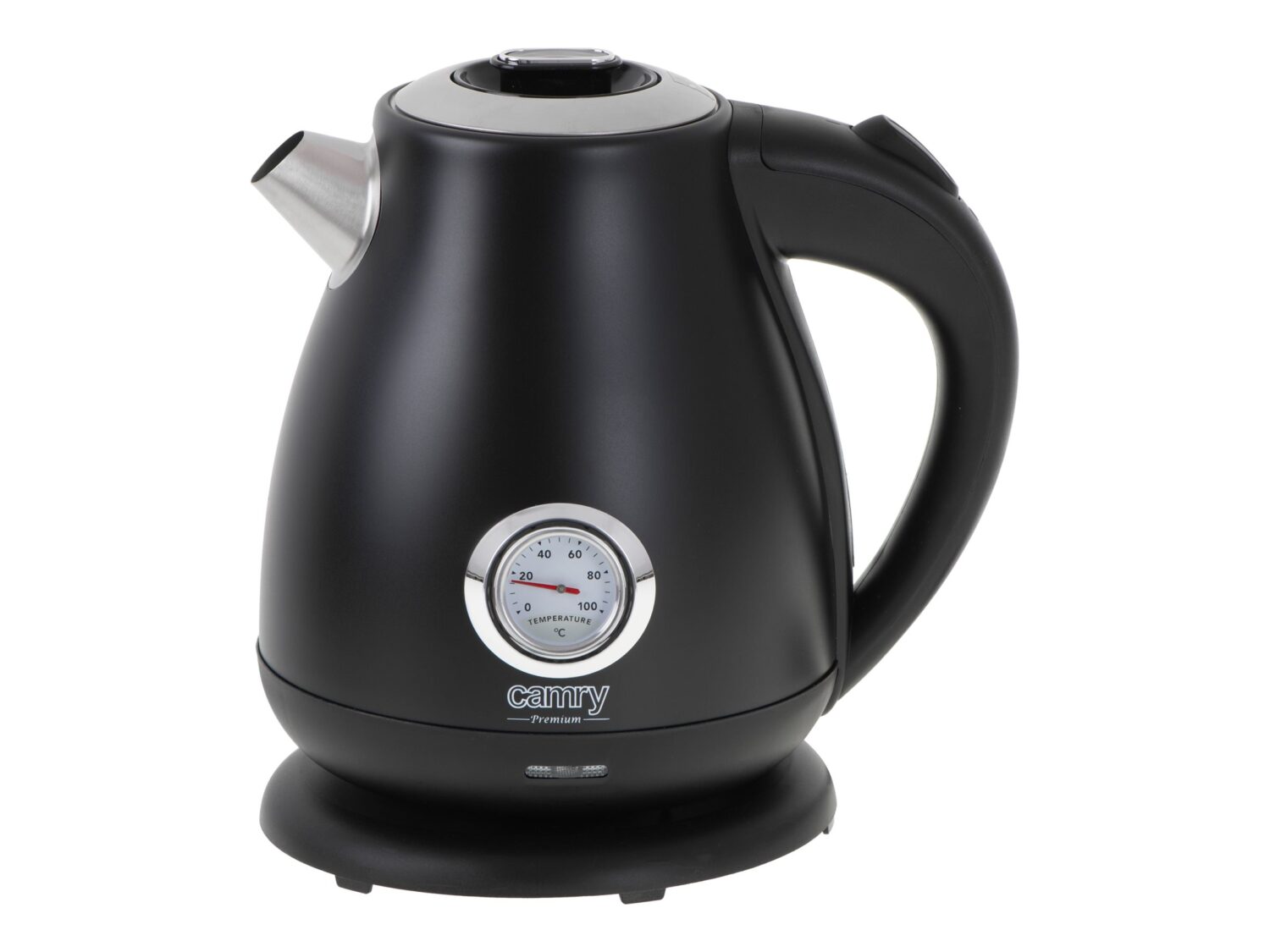 Camry | Kettle with a thermometer | CR 1344 | Electric | 2200 W | 1.7 L | Stainless steel | 360° rotational base | Black - Image 7