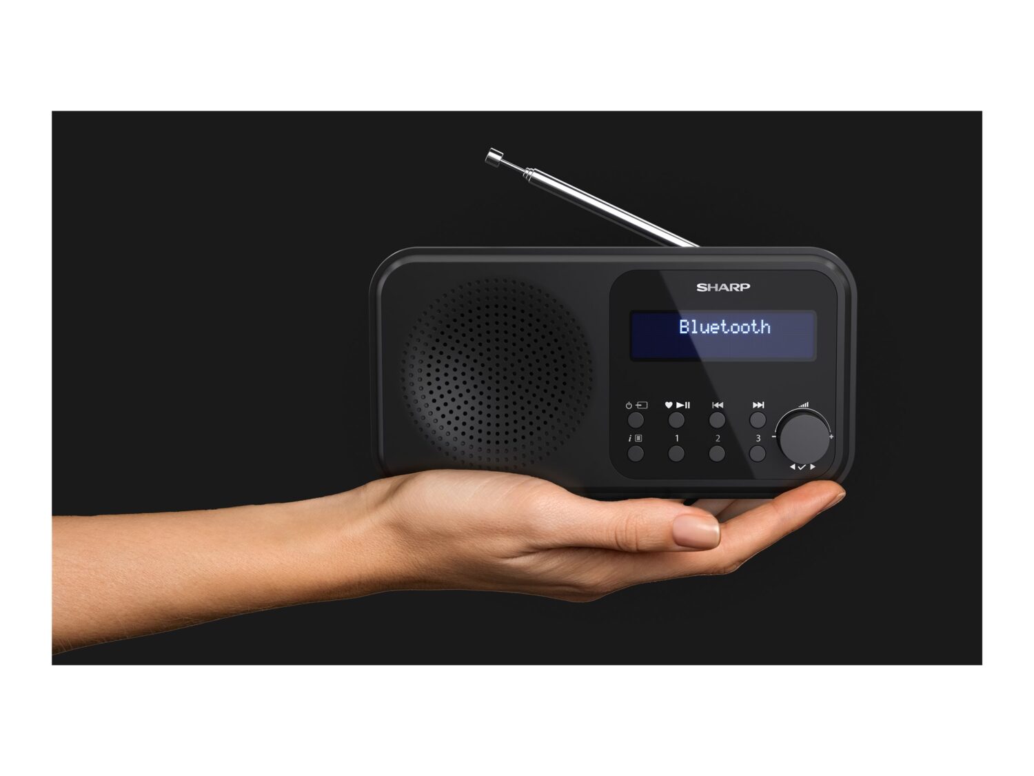 Sharp DR-P420(BK) Tokyo Portable Digital Radio, FM/DAB/DAB+, Bluetooth 5.0, USB or Battery Powered, Midnight Black | Sharp | Tokyo Portable Digital Radio | DR-P420(BK) | Bluetooth | Midnight Black - Image 9