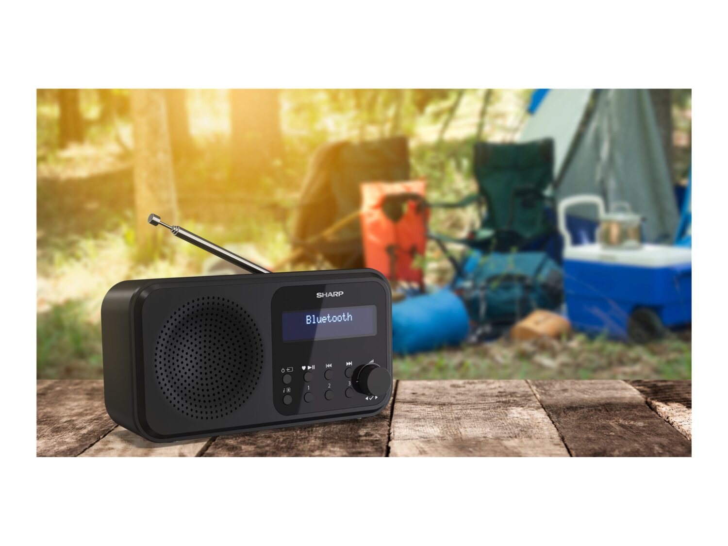 Sharp DR-P420(BK) Tokyo Portable Digital Radio, FM/DAB/DAB+, Bluetooth 5.0, USB or Battery Powered, Midnight Black | Sharp | Tokyo Portable Digital Radio | DR-P420(BK) | Bluetooth | Midnight Black - Image 10