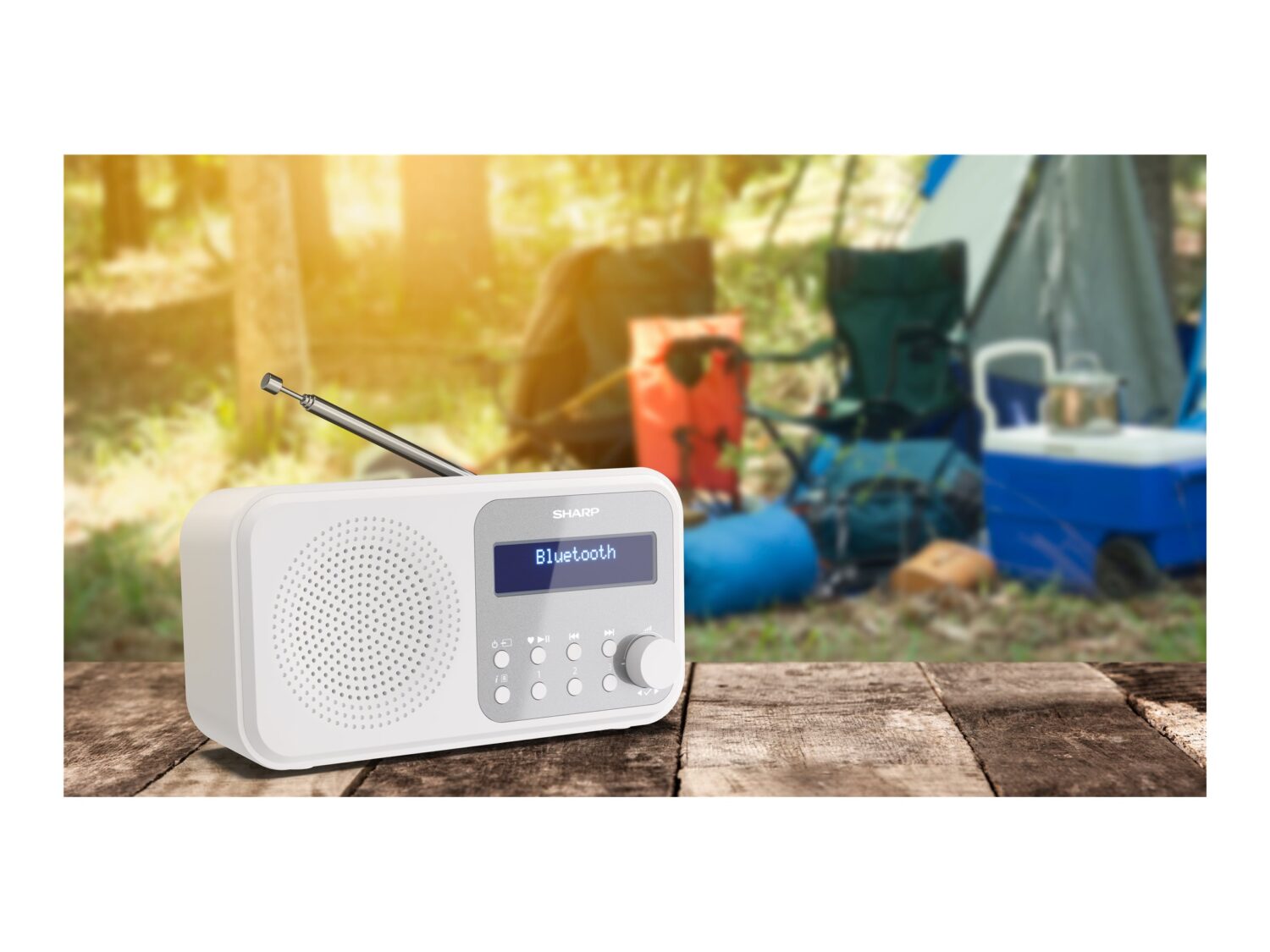 Sharp DR-P420(WH) Tokyo Portable Digital Radio, FM/DAB/DAB+, Bluetooth 5.0, USB or Battery Powered, Snowy White | Sharp | Tokyo Portable Digital Radio | DR-P420(WH) | Bluetooth | White - Image 14
