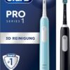 Oral-B | Electric Toothbrush, Duo pack | Pro Series 1 | Rechargeable | For adults | Number of brush heads included 2 | Number of teeth brushing modes 3 | Blue/Black