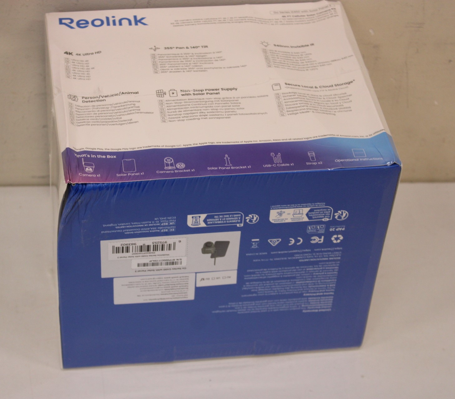 SALE OUT. Reolink Go Series G450 4K 4G LET Hunting Camera with Solar Panel, Camouflage | Reolink | Hunting Camera with Solar Panel | Go Series G450 | 23 month(s) | PTZ | 8 MP | Fixed | Micro SD, Max. 128 GB | DAMAGED PACKAGING