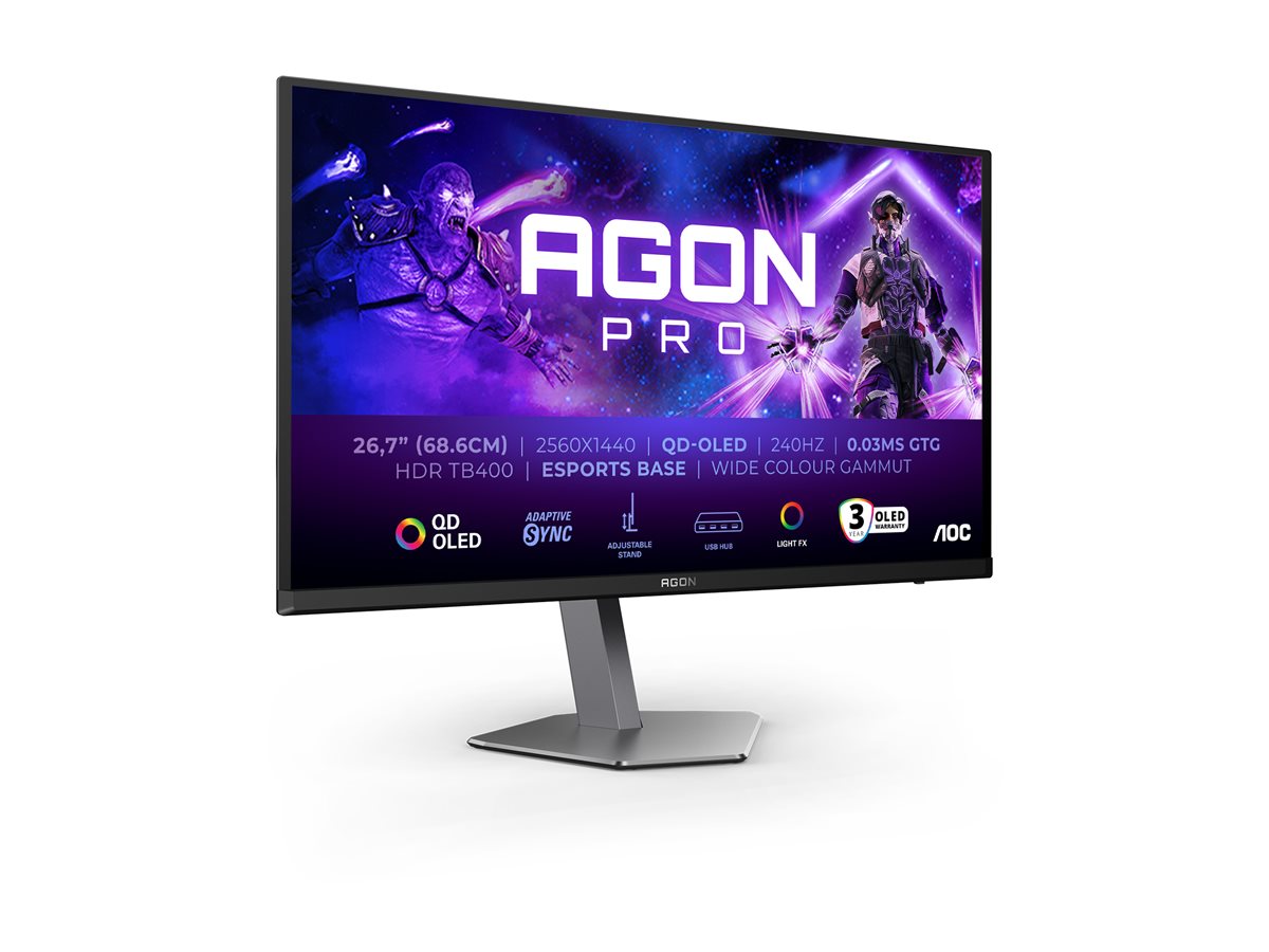 AOC | AG276QZD2 | 26.7 " | OLED | QHD | 16:9 | 240 Hz | 0.03 ms | 2560 x 1440 pixels | 250 cd/m² | HDMI ports quantity 2 - Image 17
