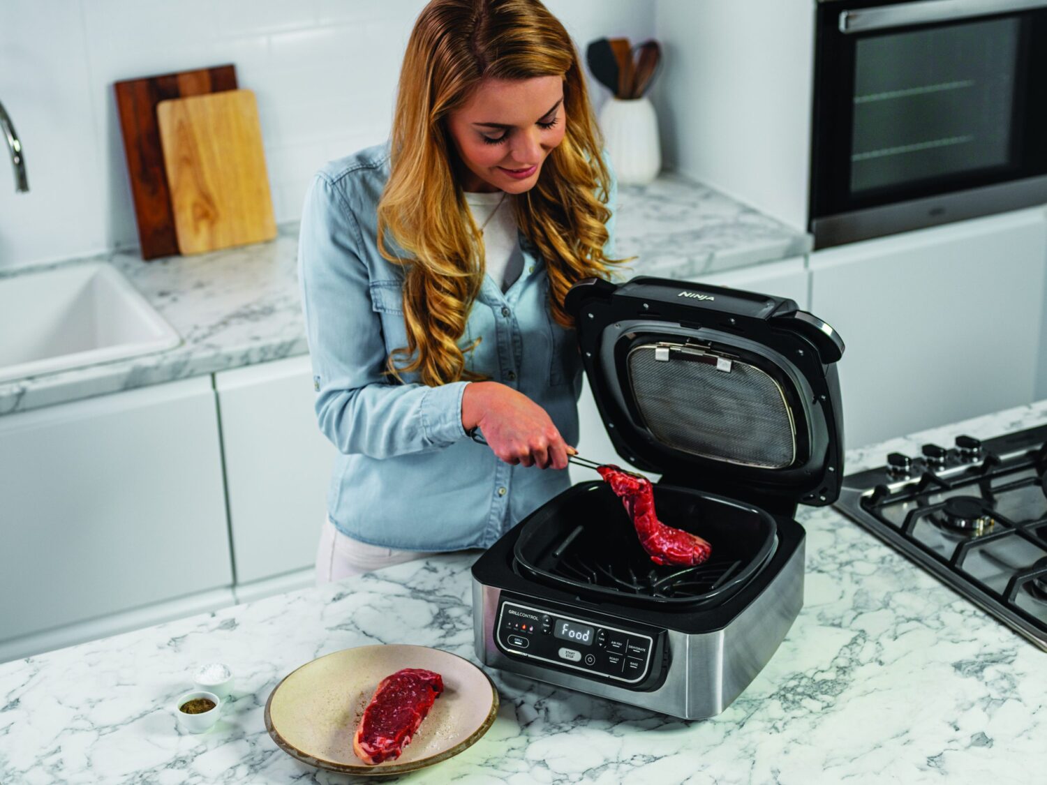 NINJA | Hot Air Fryer | AG301EU | Capacity 5.7 L | Cyclonic Air Technology | Black/Stainless Steel - Image 4