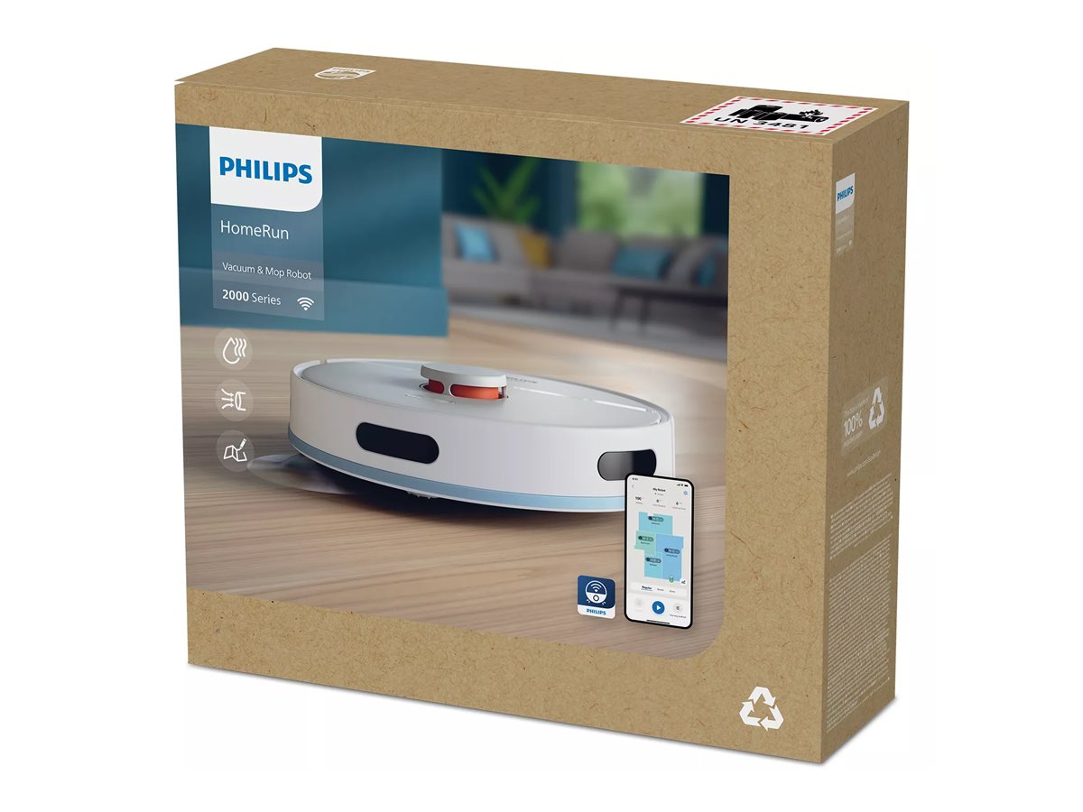 Philips | Robot Vacuum Cleaner | XU2000/10 2000 series | Wet&Dry | Operating time (max) 130 min | Lithium-ion | 2600 mAh | Dust capacity 0.38 L | 2700 Pa | Dark Blue - Image 5