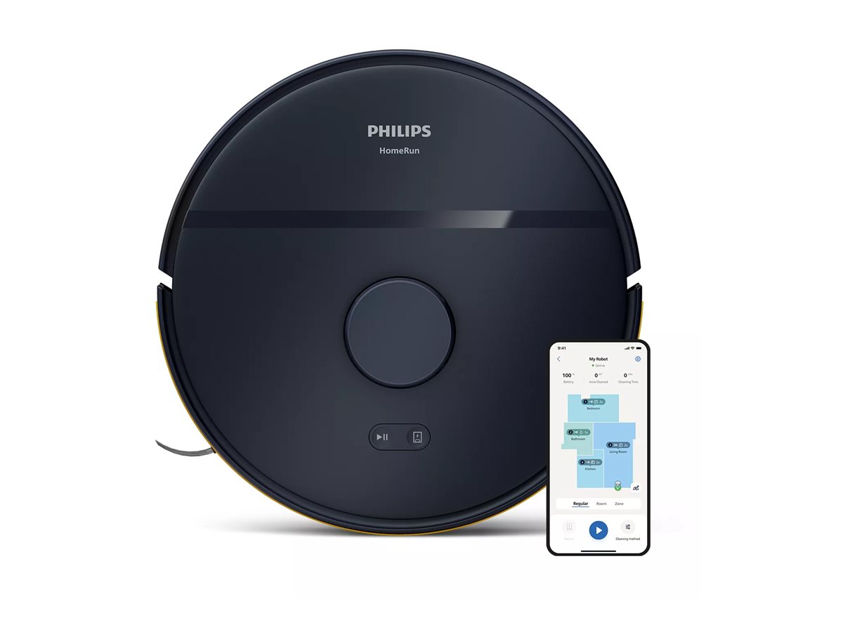 Philips | Robot Vacuum Cleaner | XU2000/10 2000 series | Wet&Dry | Operating time (max) 130 min | Lithium-ion | 2600 mAh | Dust capacity 0.38 L | 2700 Pa | Dark Blue - Image 4