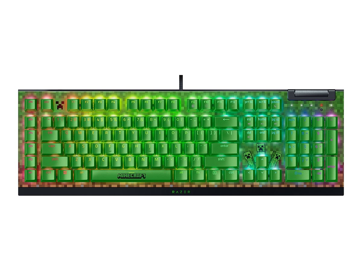 Razer BlackWidow V4 X | Gaming keyboard | Wired | US | Minecraft Edition | Razer Green Mechanical Switches (Clicky) - Image 6