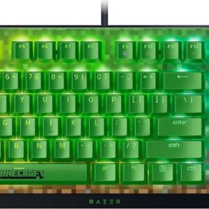 Razer BlackWidow V4 X | Gaming keyboard | Wired | US | Minecraft Edition | Razer Green Mechanical Switches (Clicky)