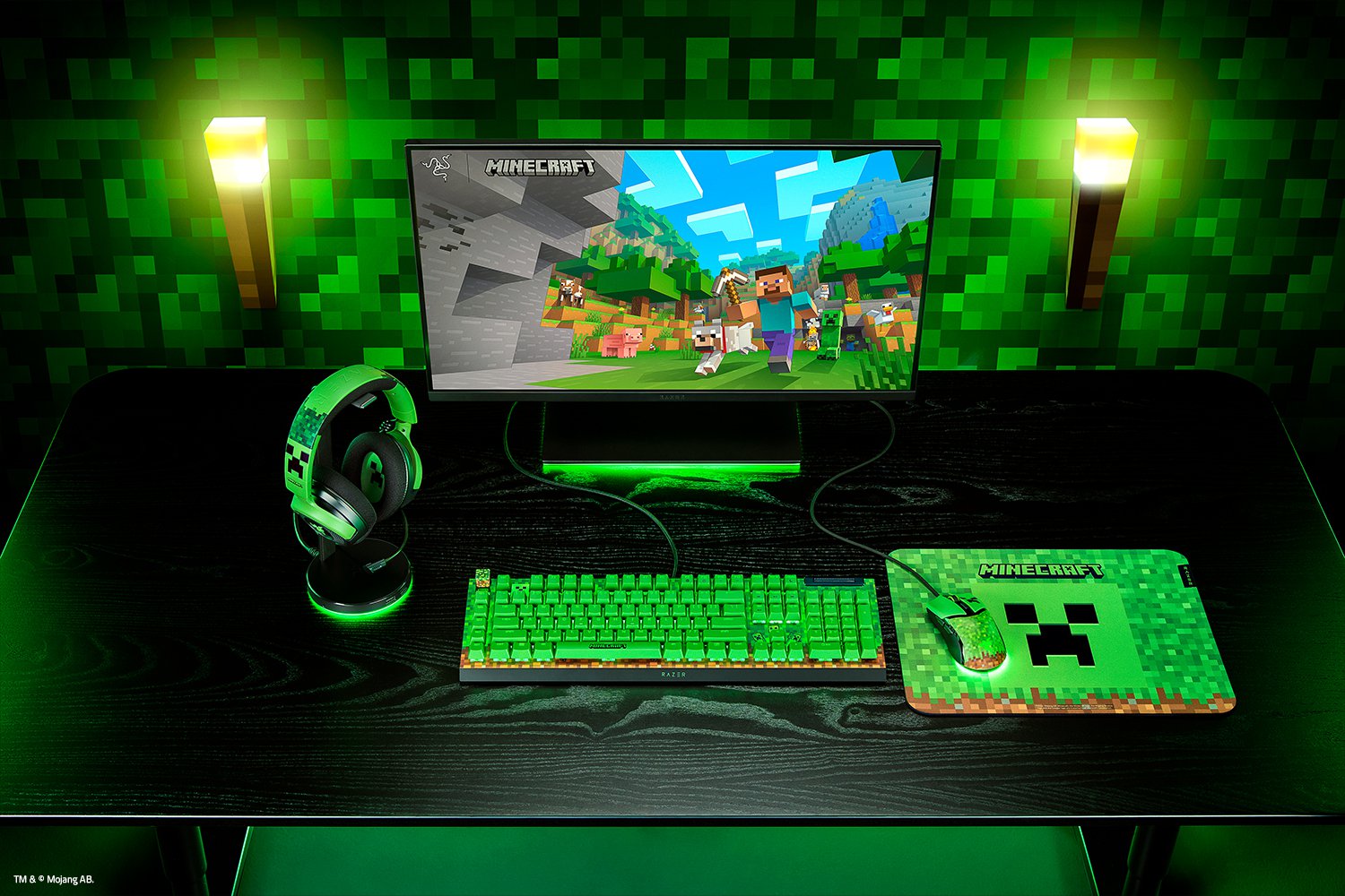 Razer BlackWidow V4 X | Gaming keyboard | Wired | US | Minecraft Edition | Razer Green Mechanical Switches (Clicky) - Image 5