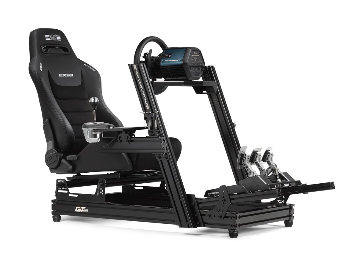 Next Level Racing | Premium PU Leather | Reclining Seat | ERS3 Elite PU Leather & Suede Edition | Black - Image 4