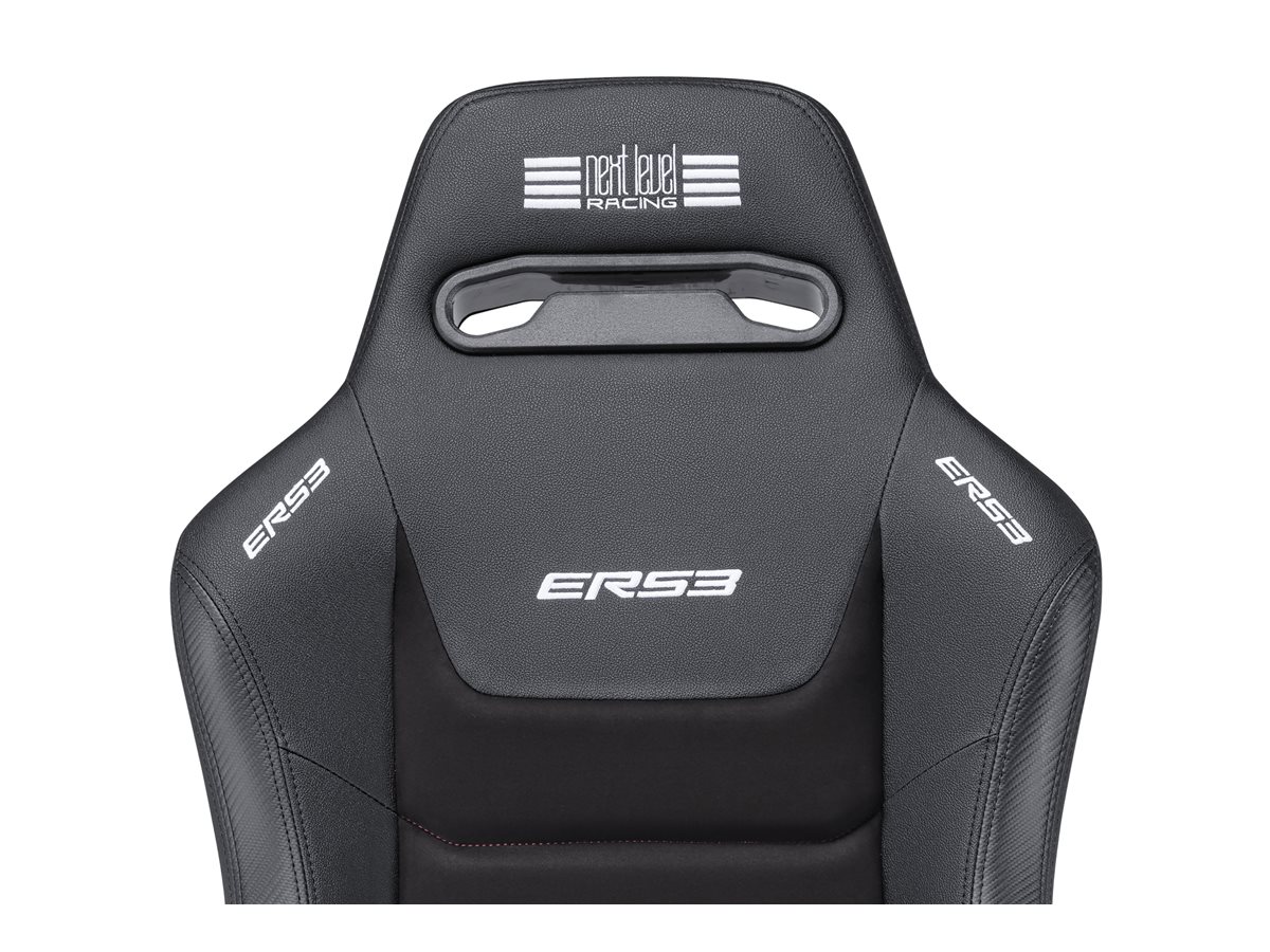 Next Level Racing | Premium PU Leather | Reclining Seat | ERS3 Elite PU Leather & Suede Edition | Black - Image 5