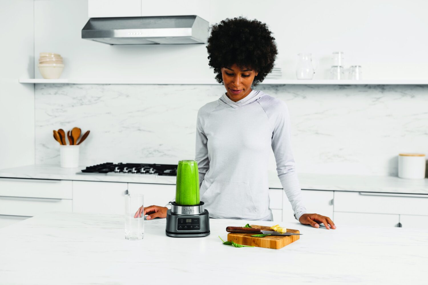 NINJA | Blender 2-in-1 with Smart Torque and Auto-iQ | CB100EU | Tabletop | 1100 W | Jar material Plastic | Jar capacity 0.7 L | Ice crushing | Silver - Image 3