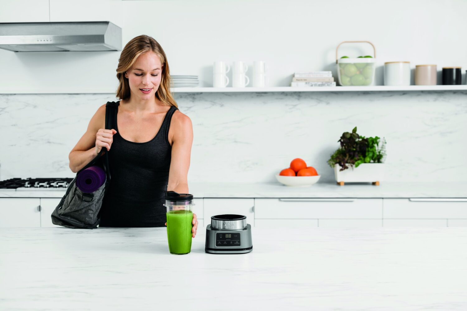 NINJA | Blender 2-in-1 with Smart Torque and Auto-iQ | CB100EU | Tabletop | 1100 W | Jar material Plastic | Jar capacity 0.7 L | Ice crushing | Silver - Image 4