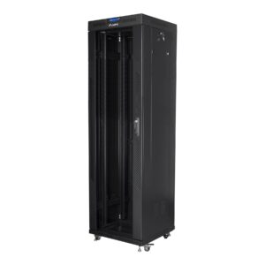 Lanberg | Rack cabinet 19" free-standing 42U/600x600 (flat pack) with glass door lCD V2 | FF01-6642-12BL | Black