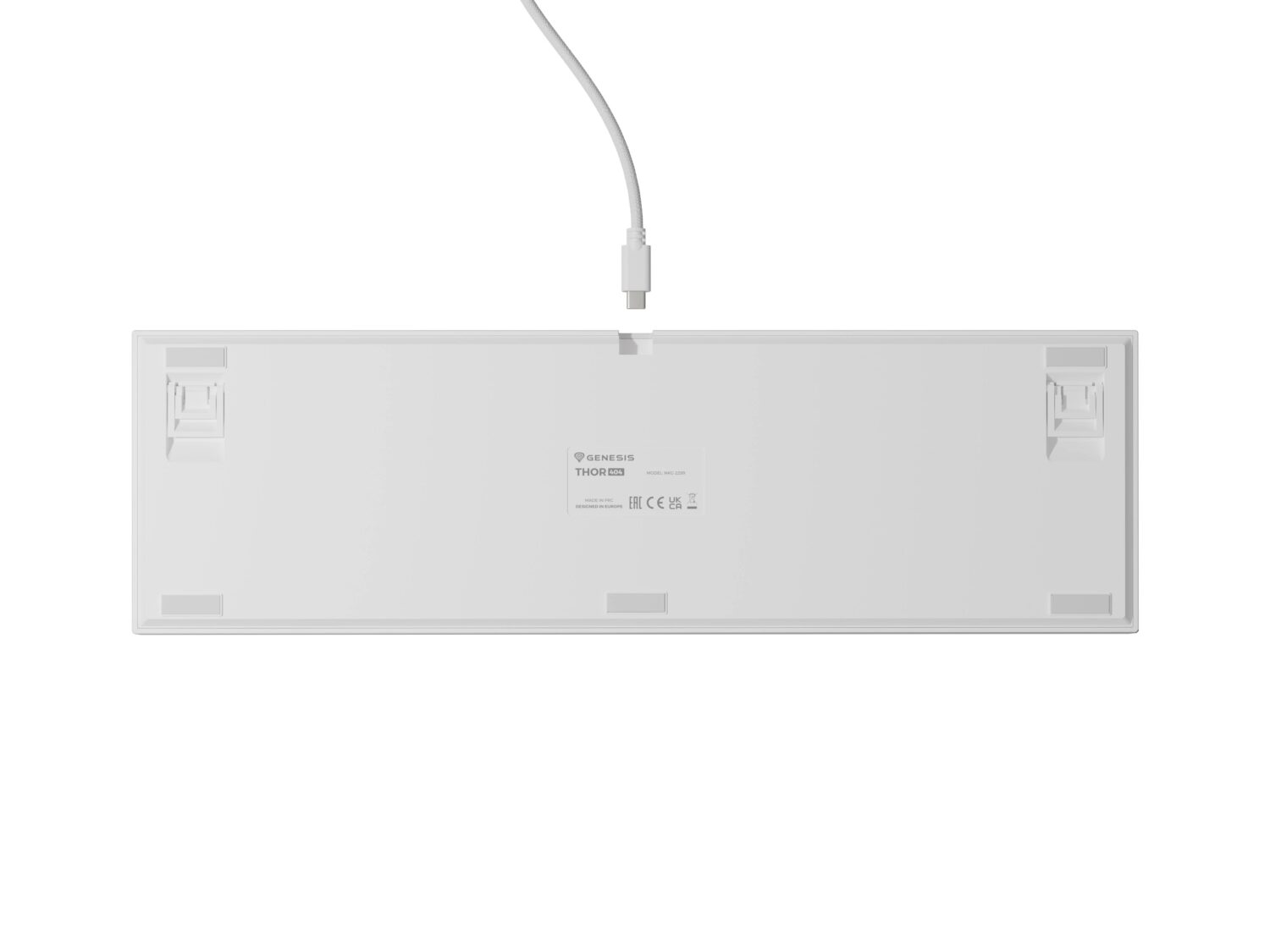 Genesis Thor 404 | Mechanical Gaming Keyboard | Wired | US | White | USB | Gateron Yellow Pro - Image 2