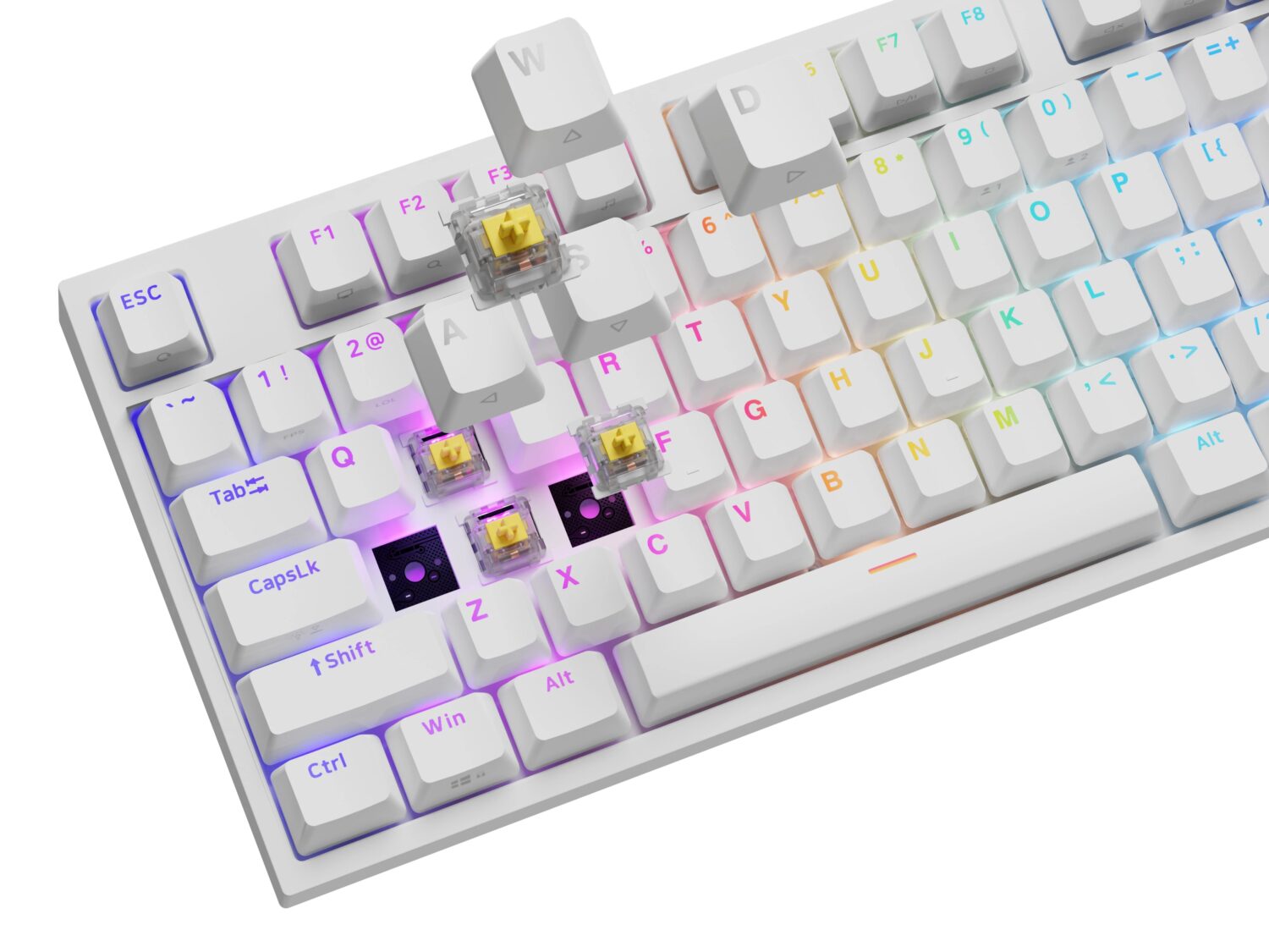 Genesis Thor 404 | Mechanical Gaming Keyboard | Wired | US | White | USB | Gateron Yellow Pro - Image 6