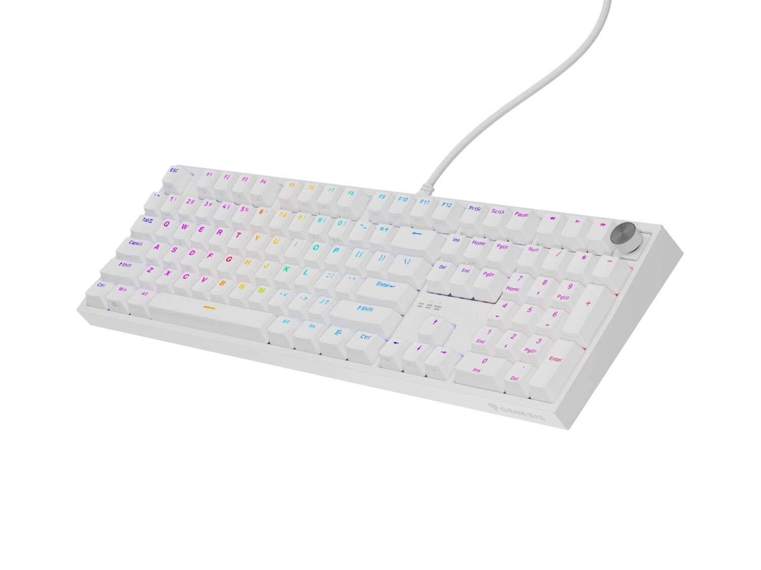 Genesis Thor 404 | Mechanical Gaming Keyboard | Wired | US | White | USB | Gateron Yellow Pro - Image 7