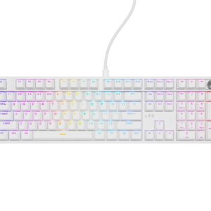 Genesis Thor 404 | Mechanical Gaming Keyboard | Wired | US | White | USB | Gateron Yellow Pro
