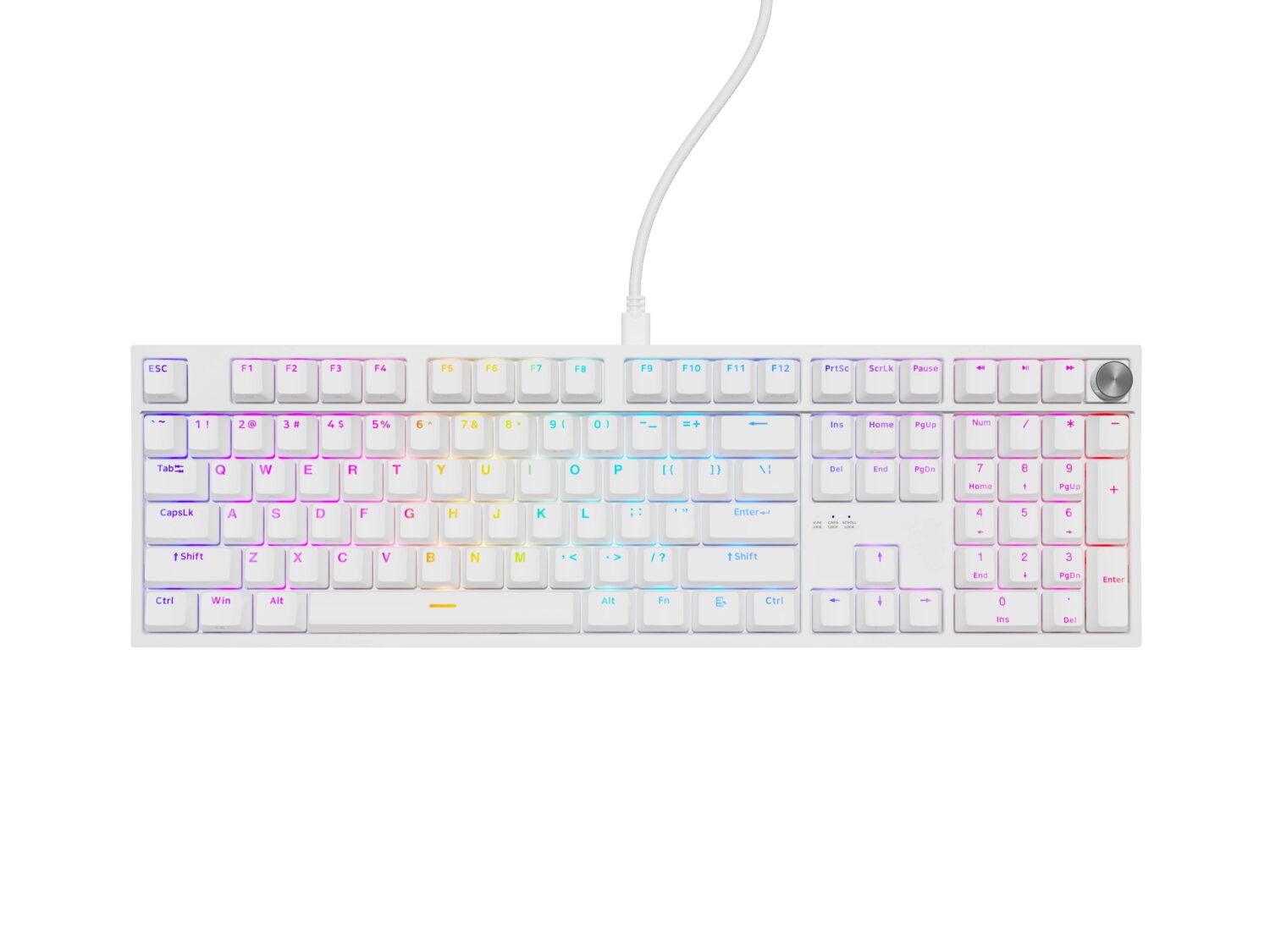 Genesis Thor 404 | Mechanical Gaming Keyboard | Wired | US | White | USB | Gateron Yellow Pro