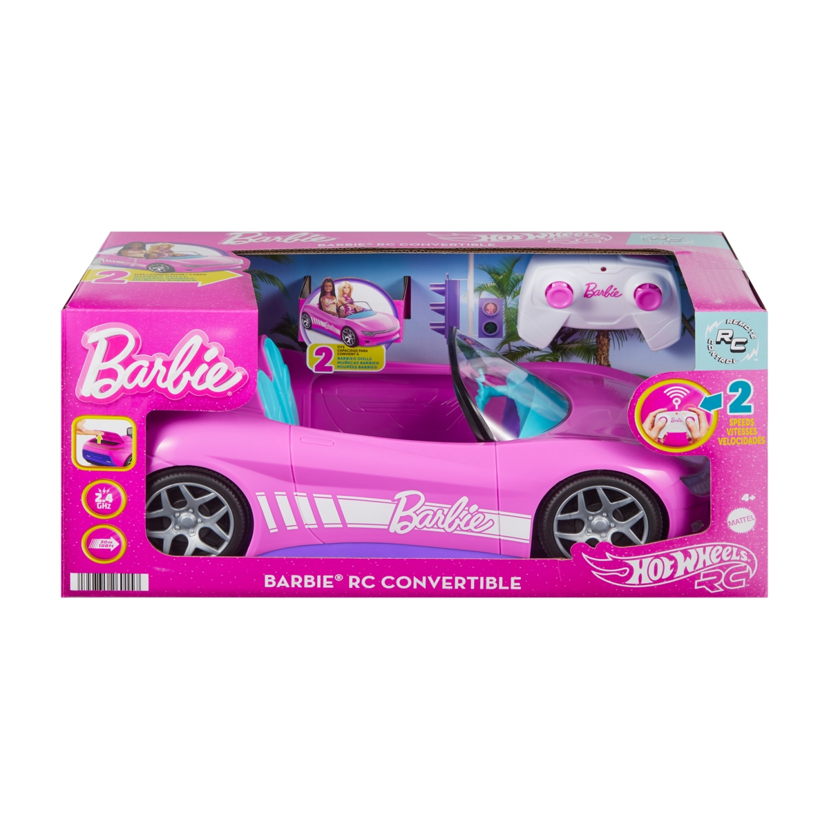 Mattel | RC Car Model Barbie Convertible, JBH05 - Image 5