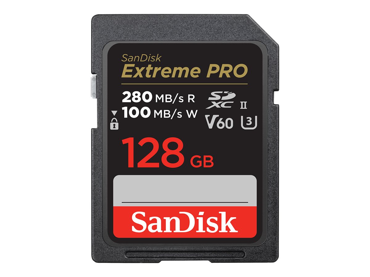 SanDisk Extreme PRO SDXC Card 128 GB Class 10 UHS-II/U3 V60 (SDSDXEP-128G-GN4IN) | Sandisk
